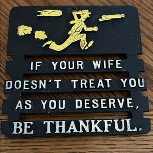 Vintage Cast Iron Motto Trivet Wall Plaque